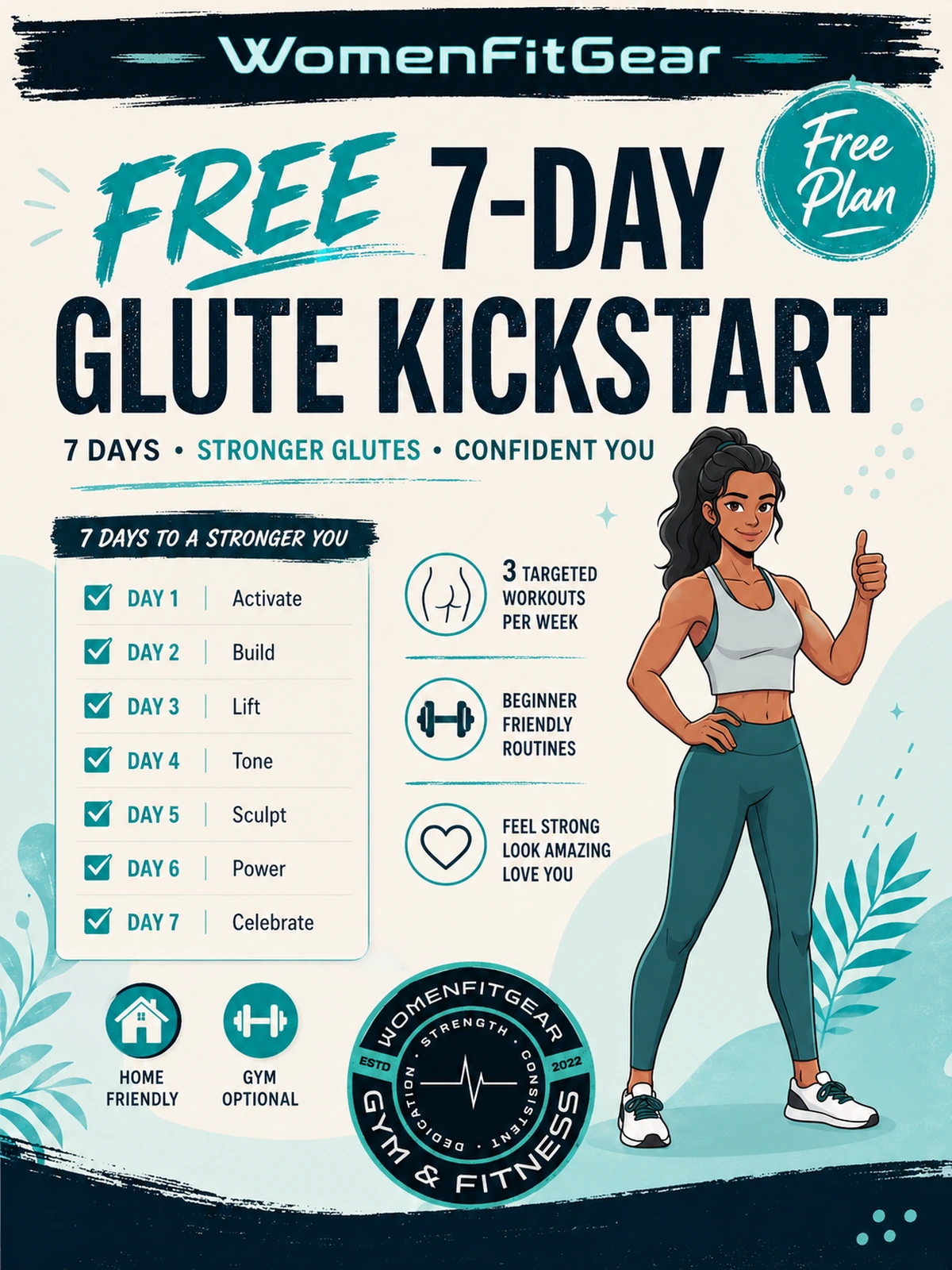 Free 7-Day Glute Kickstart Plan cover